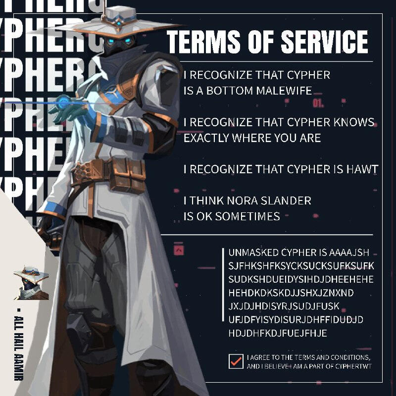 Cypher ToS Poster | would be priced at 9$